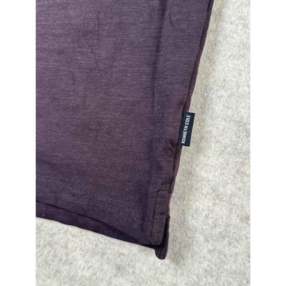 Kenneth Cole Polo Shirt Eggplant Purple XL Short Sleeve Stretch Casual Mens - Picture 6 of 8